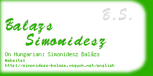 balazs simonidesz business card